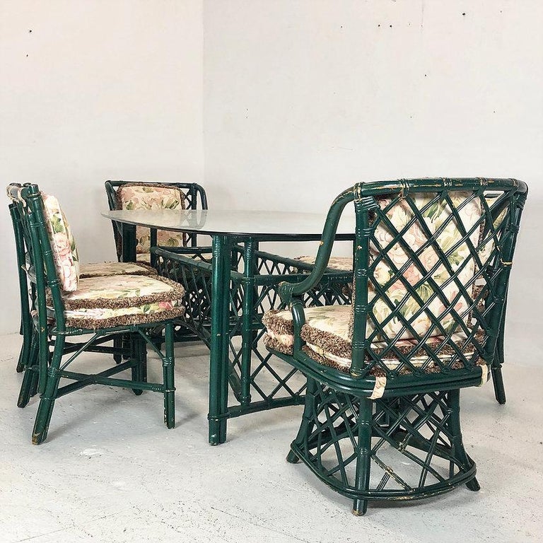 Ficks Reed Dining Table and Chairs For Sale at 1stDibs | ficks reed dining set, ficks reed 