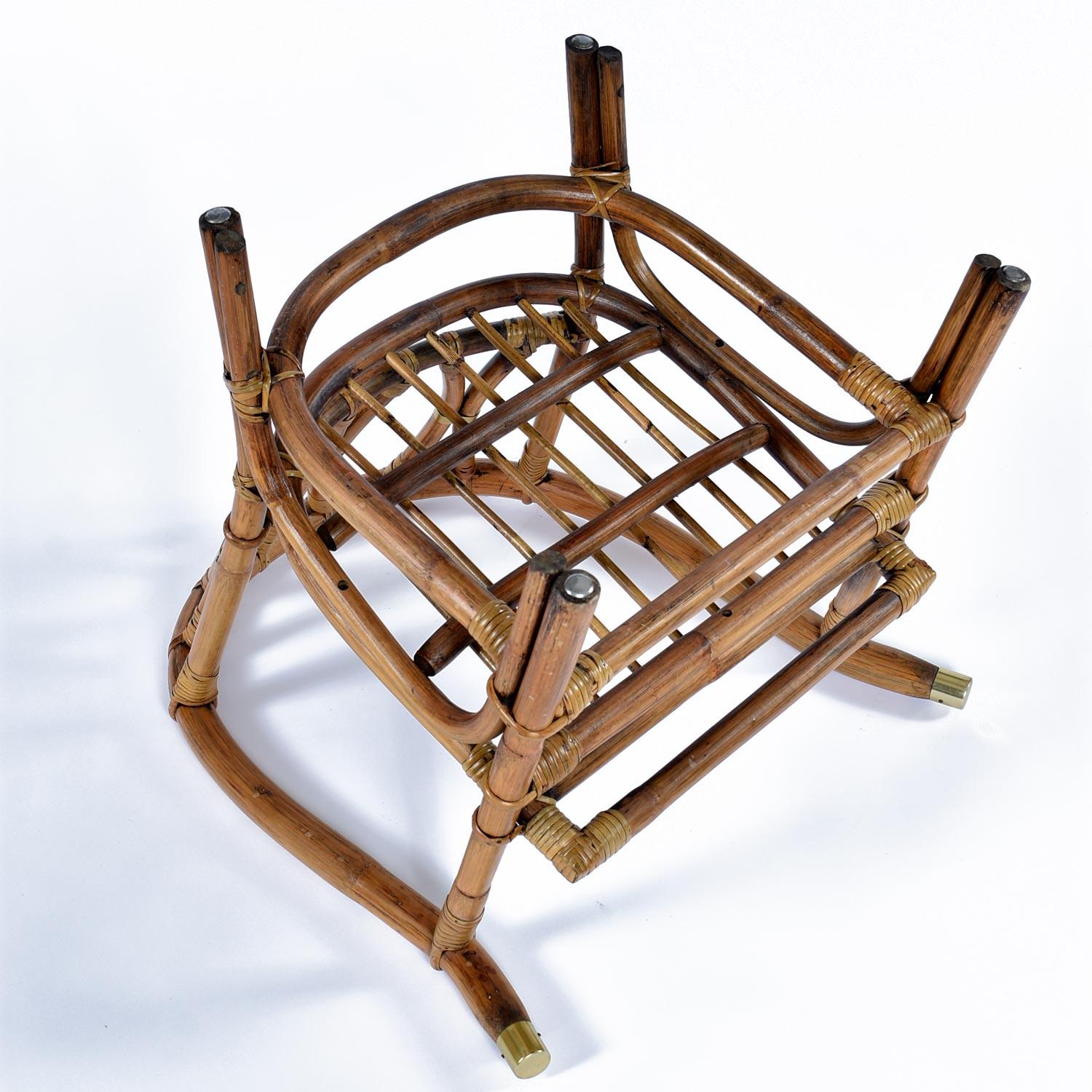 Ficks Reed Juego de silla de barril de ratán y mesa auxiliar de azulejos de los años 50 Far Horizons en venta 11