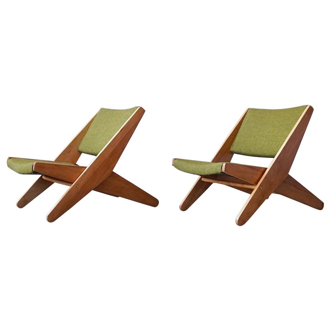 Ficks Reed Folding Lounge Chairs For Sale