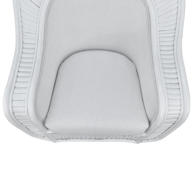 Ficks Reed  Large  Dos éventail en rotin fendu  Fauteuils Club et Ottoman en vente 4