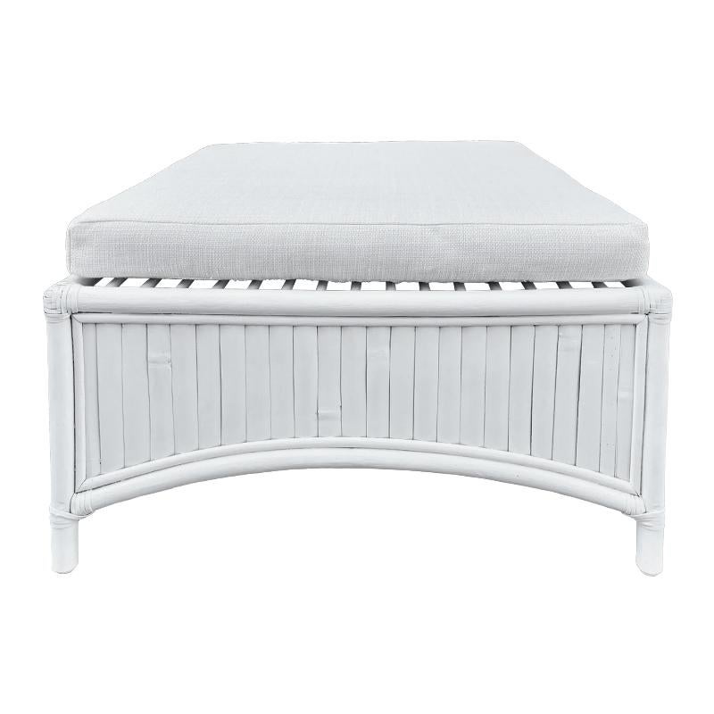 20ième siècle Ficks Reed  Large  Dos éventail en rotin fendu  Fauteuils Club et Ottoman en vente