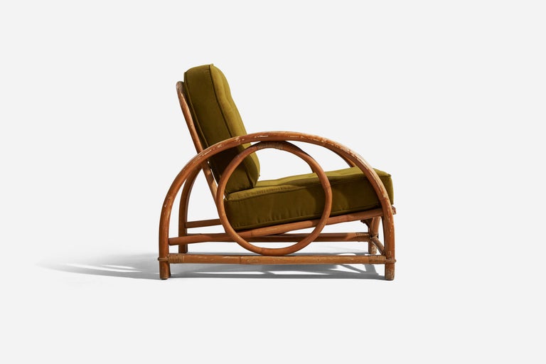 Ficks Reed, Lounge Chairs, Bamboo, Rattan, Fabric, C. 1950s For Sale at ...