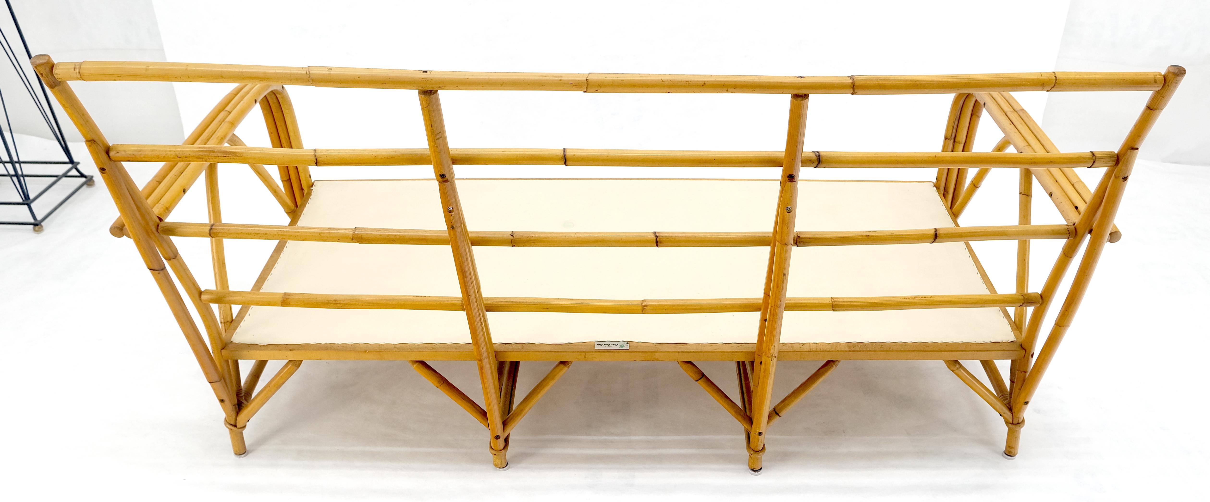 Ficks Reed Mid Century 3 Stück Rattan Bambus Sofa Stühle Set c1960s MINT im Angebot 9
