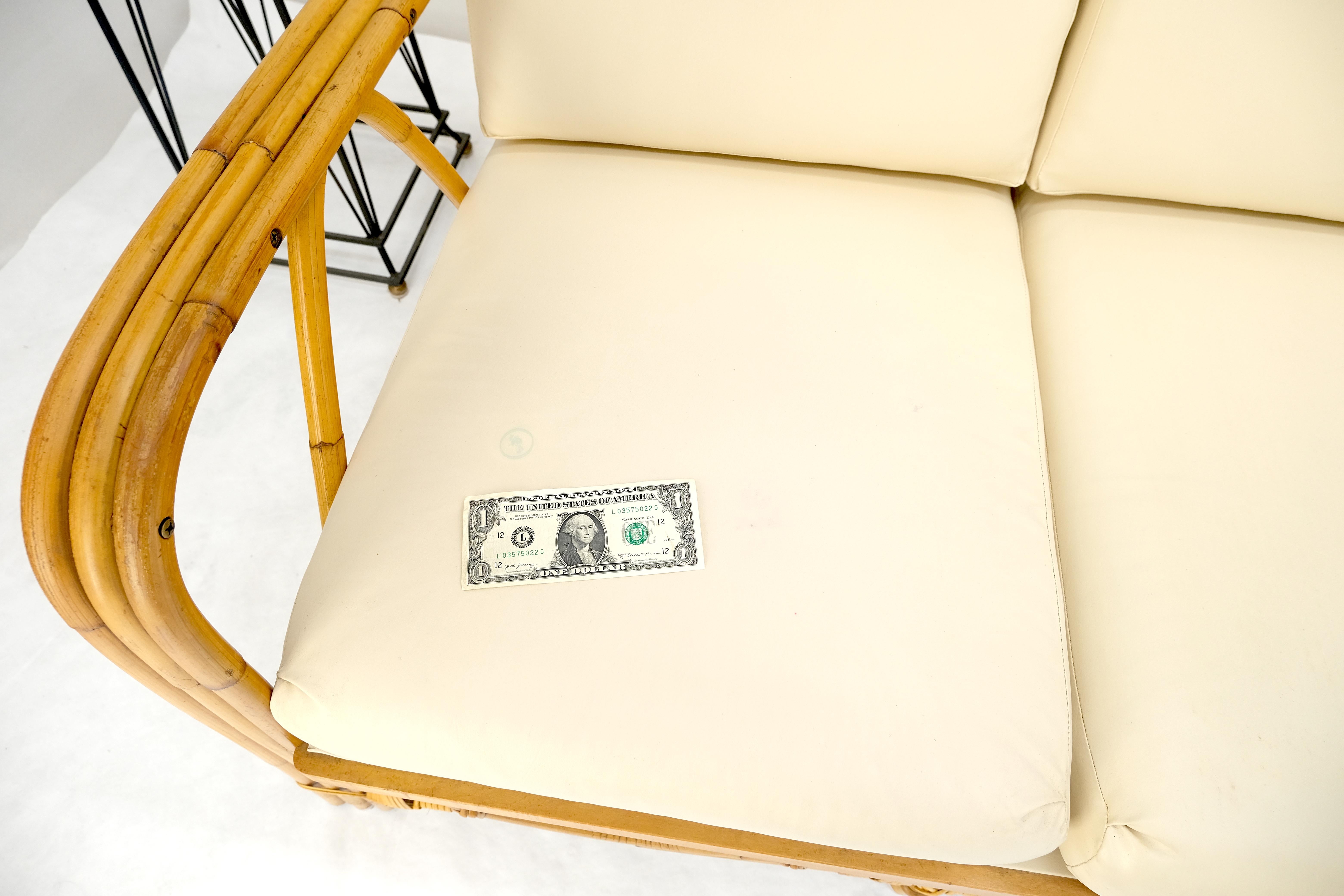 Ficks Reed Mid Century 3 Stück Rattan Bambus Sofa Stühle Set c1960s MINT im Angebot 10