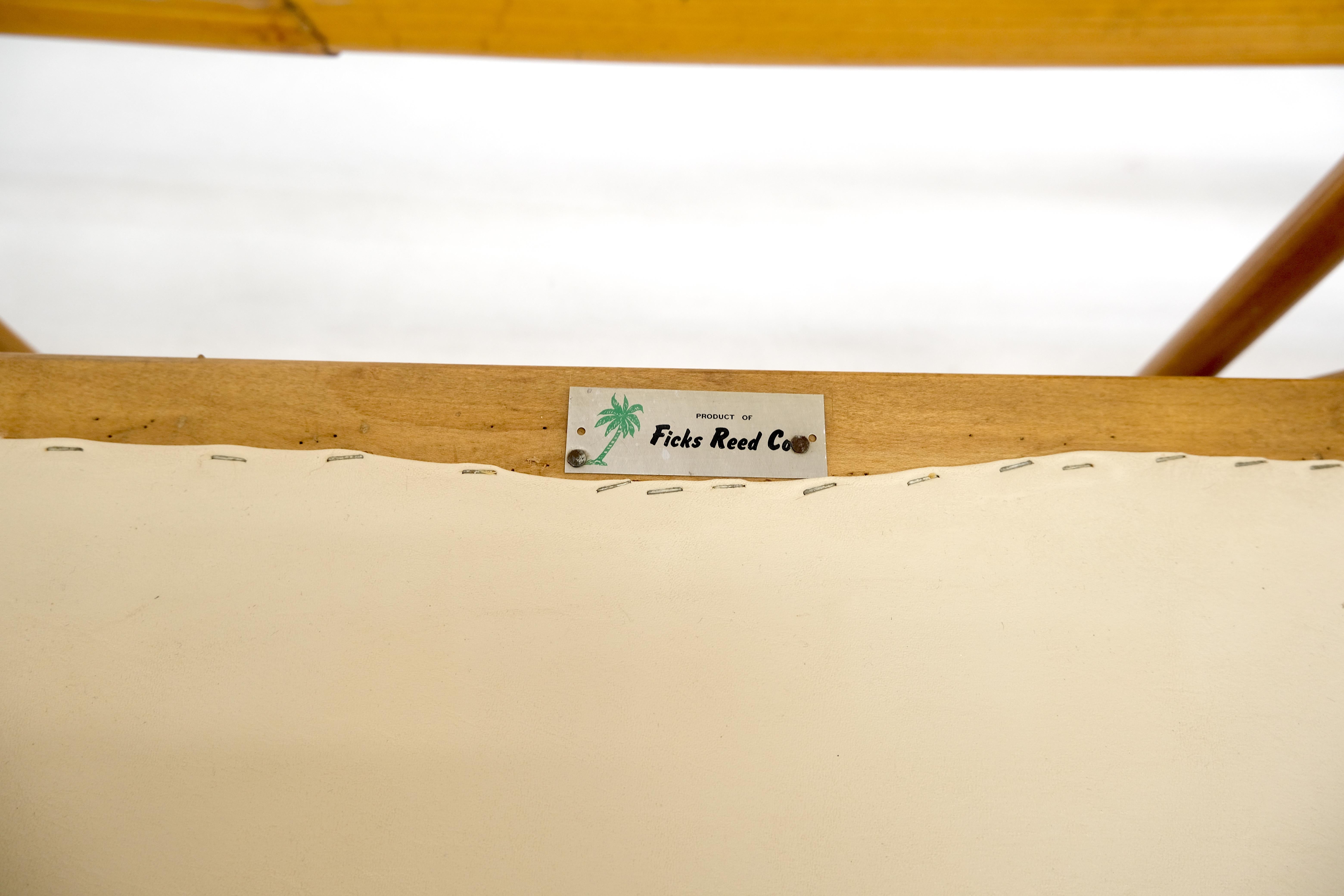 Ficks Reed Mid Century 3 Stück Rattan Bambus Sofa Stühle Set c1960s MINT im Angebot 11