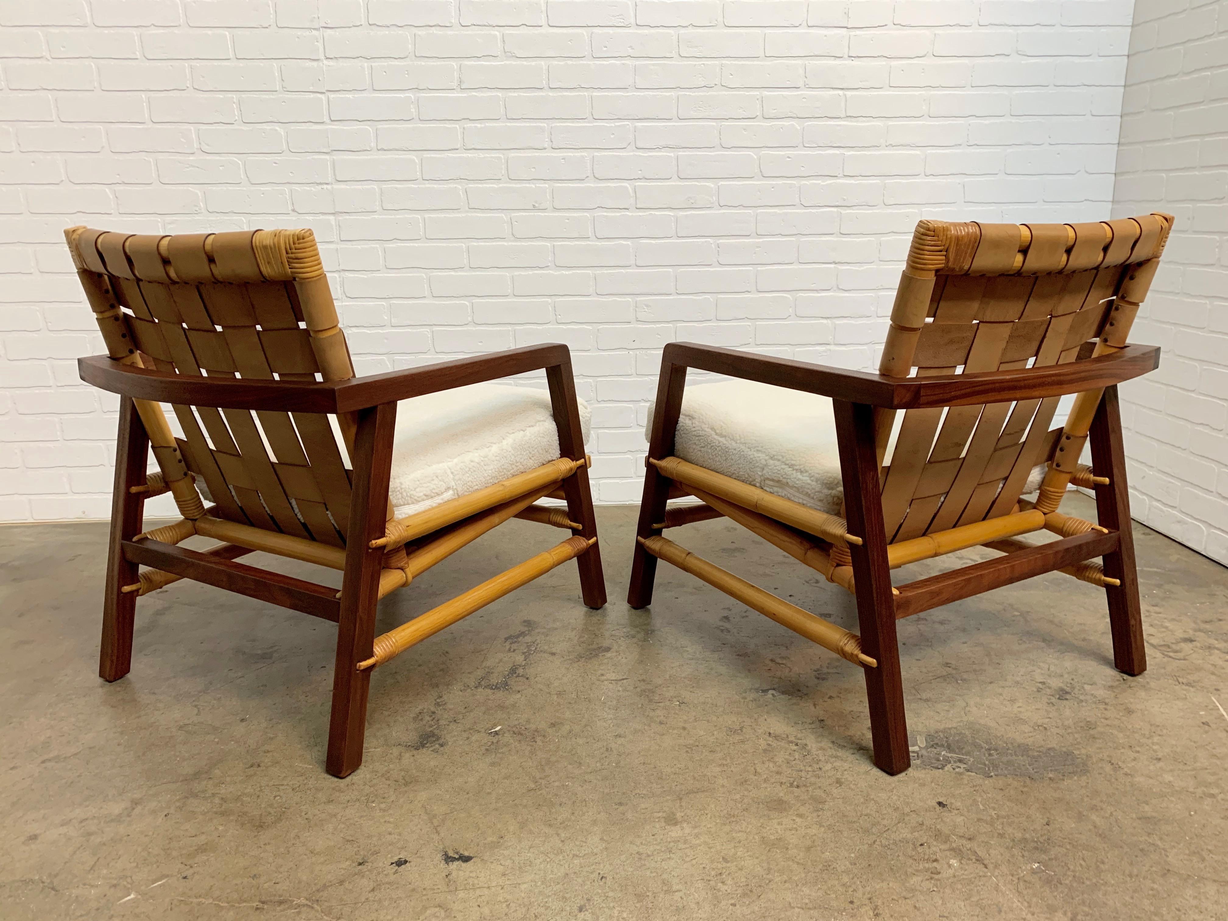 North American Ficks Reed Midcentury Lounge Chairs