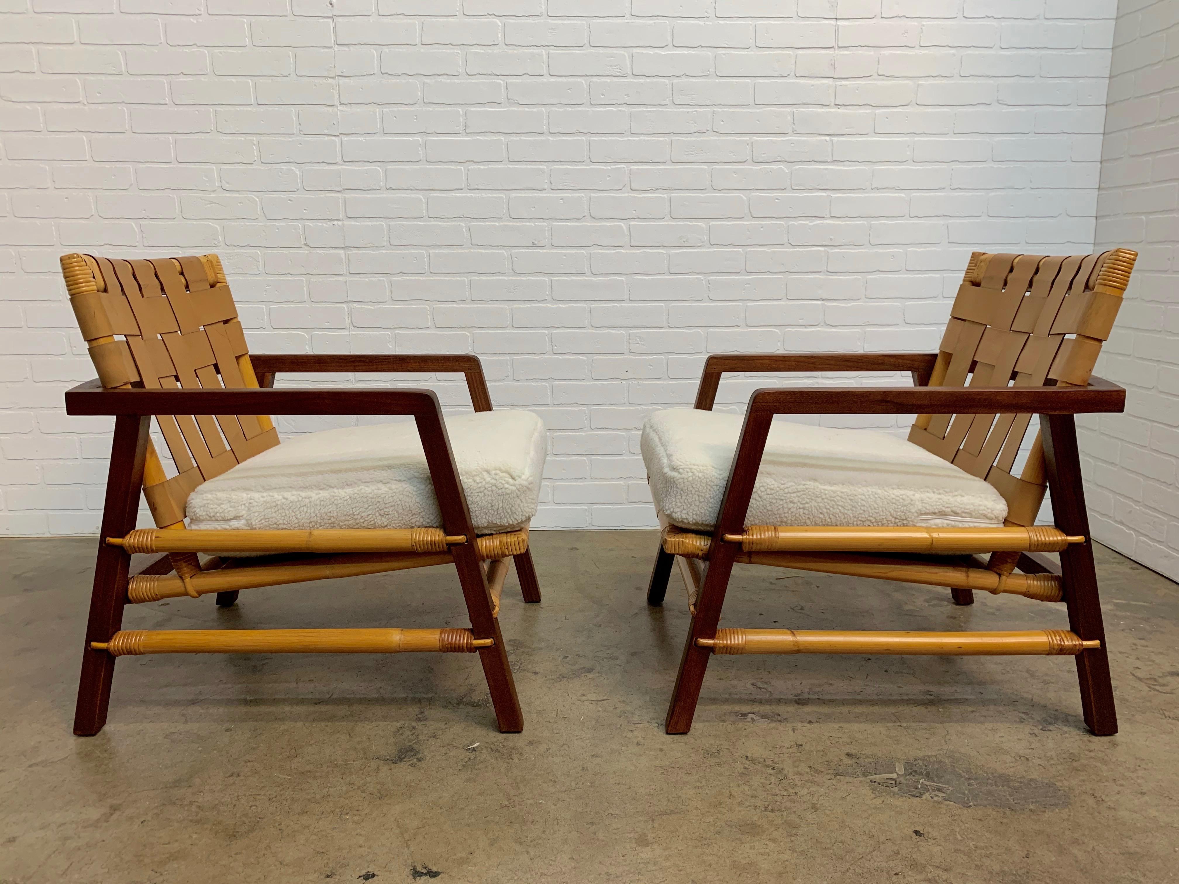 20th Century Ficks Reed Midcentury Lounge Chairs