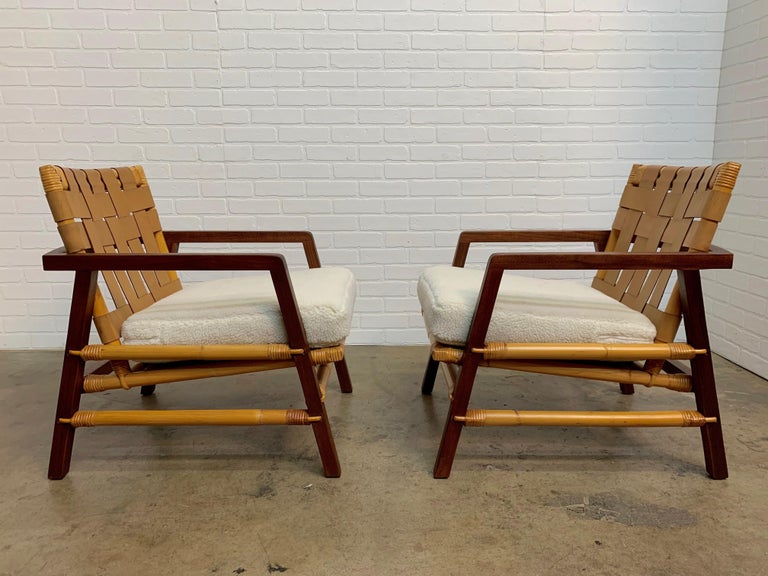 Ficks Reed Midcentury Lounge Chairs at 1stDibs