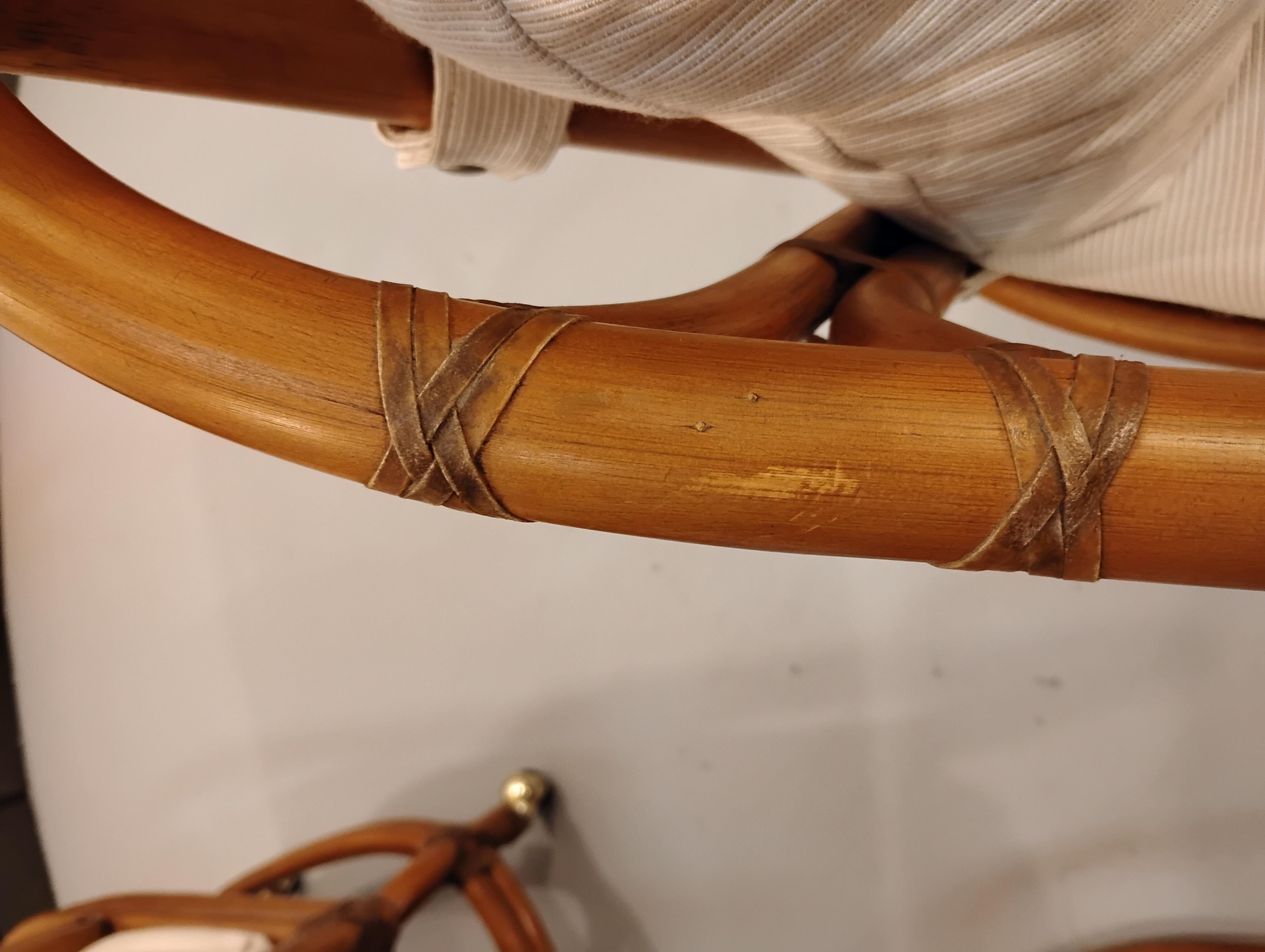 Set da pranzo in rattan del metà secolo di Ficks Reed in vendita 6