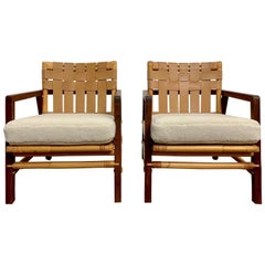 Vintage Ficks Reed Midcentury Lounge Chairs
