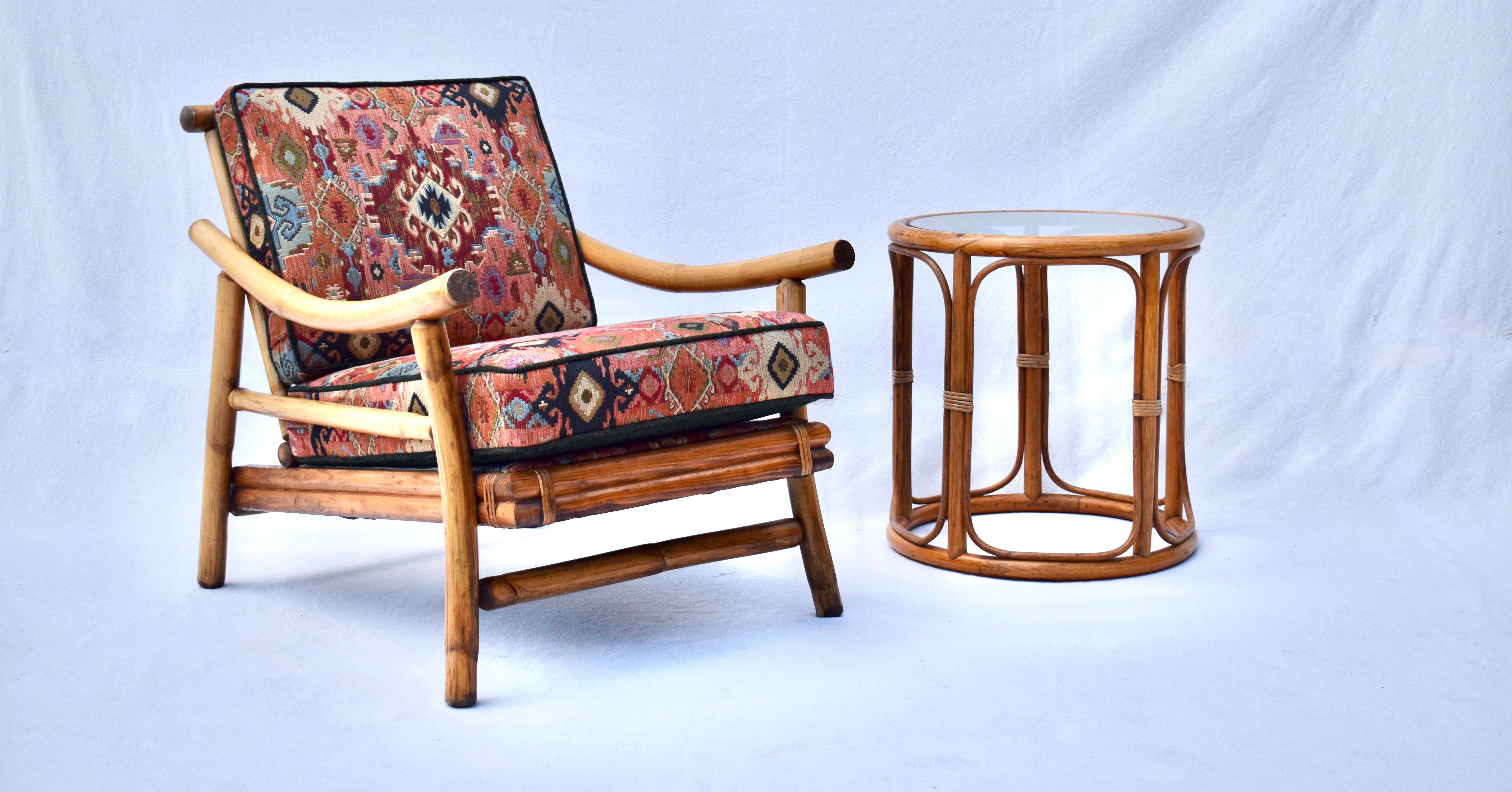Ficks Reed Pagoda Rattan Chairs & Table Set For Sale 2