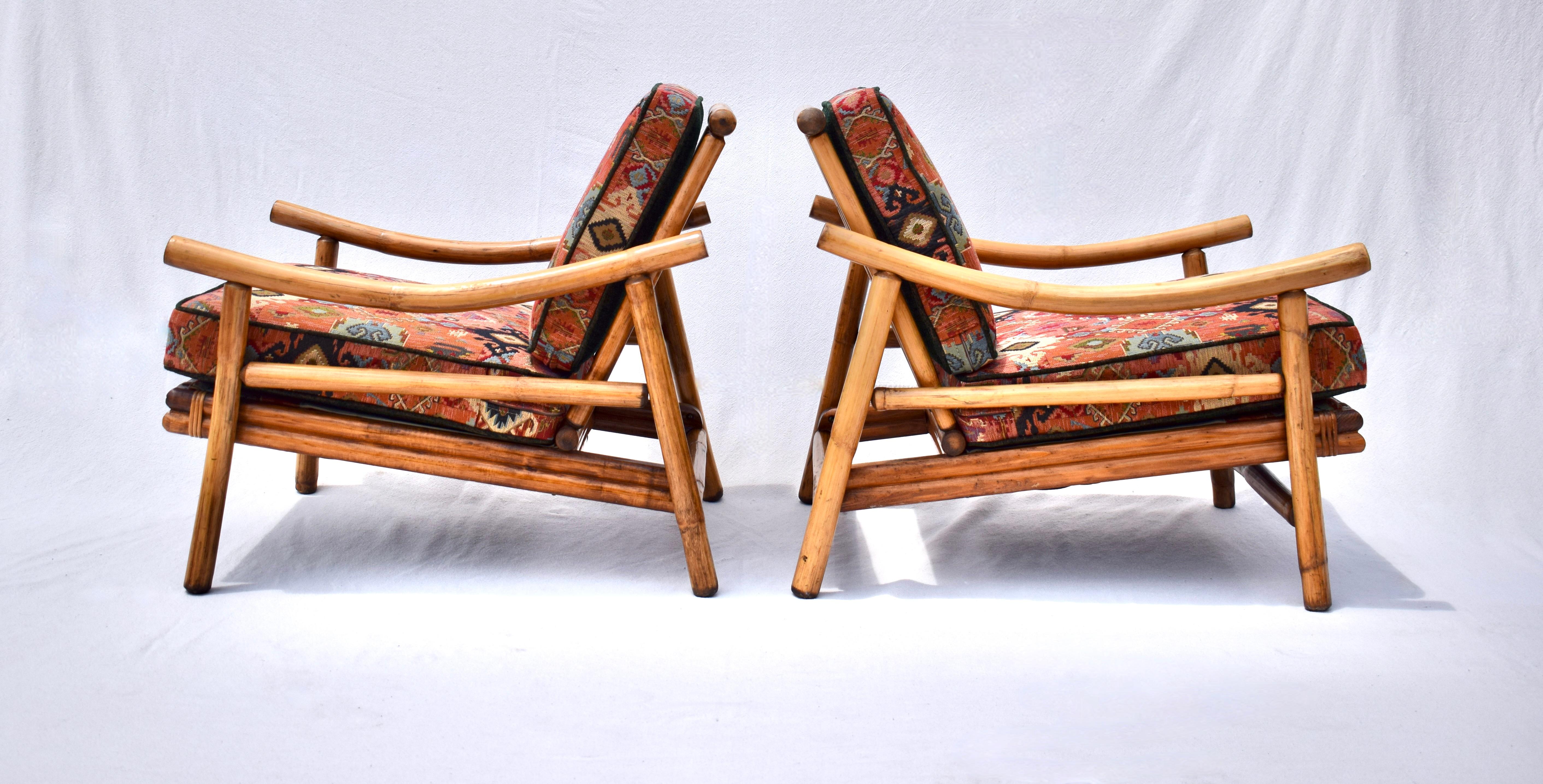 Ficks Reed Pagode Rattan Stühle & Tisch Set (amerikanisch) im Angebot