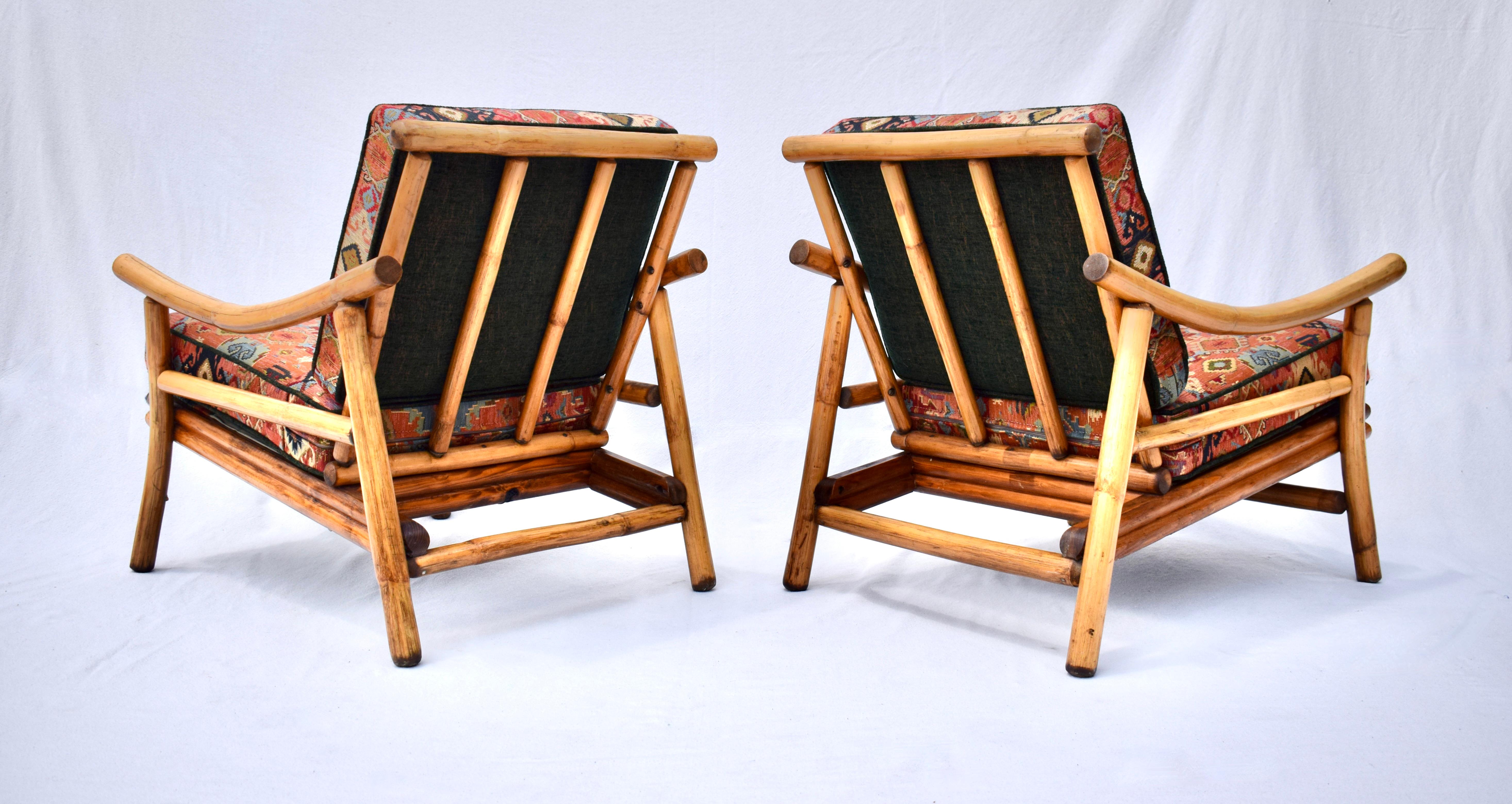 Ficks Reed Pagode Rattan Stühle & Tisch Set im Zustand „Gut“ im Angebot in Southampton, NJ
