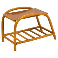 Ficks Reed Rattan "Angles" Side Table