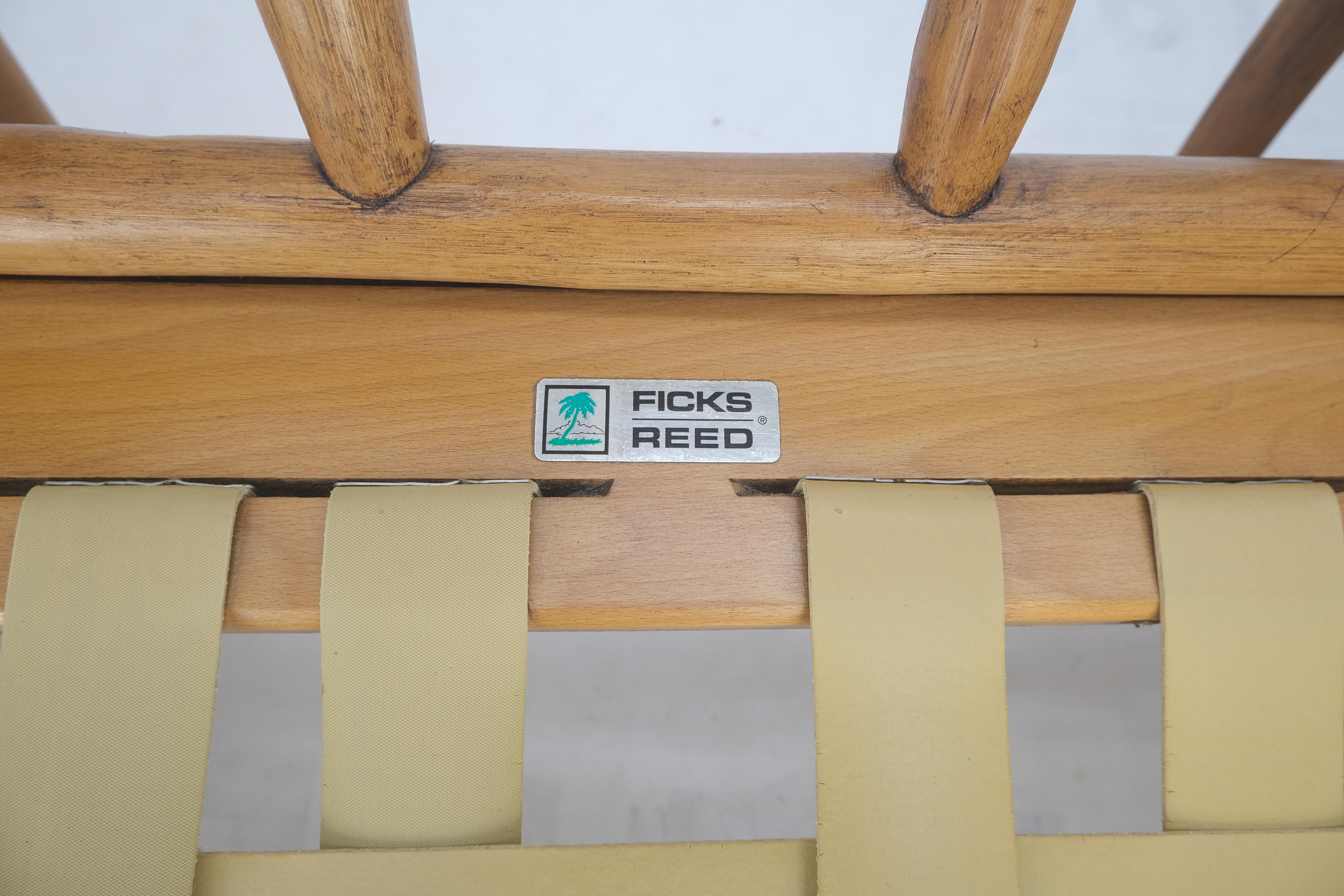 Ficks Reed Rattan Bamboo Mid Century Modern Sofa Frame MINT! For Sale 11