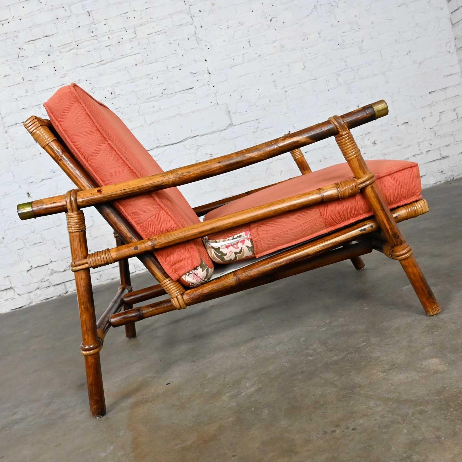 Ficks Reed Rattan Campaign Style Far Horizons Lounge Chair by John Wisner 1