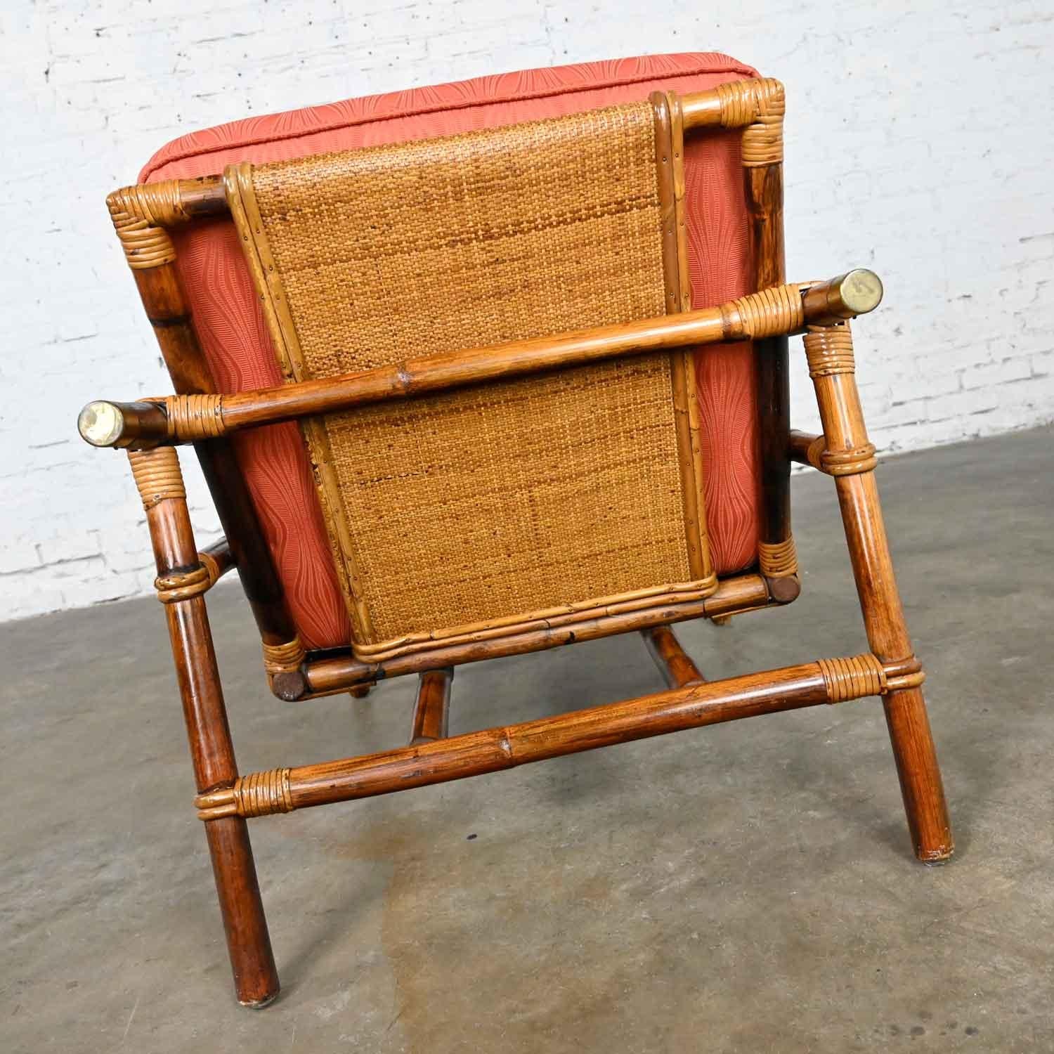 Ficks Reed Rattan Campaign Style Far Horizons Lounge Chair by John Wisner 3