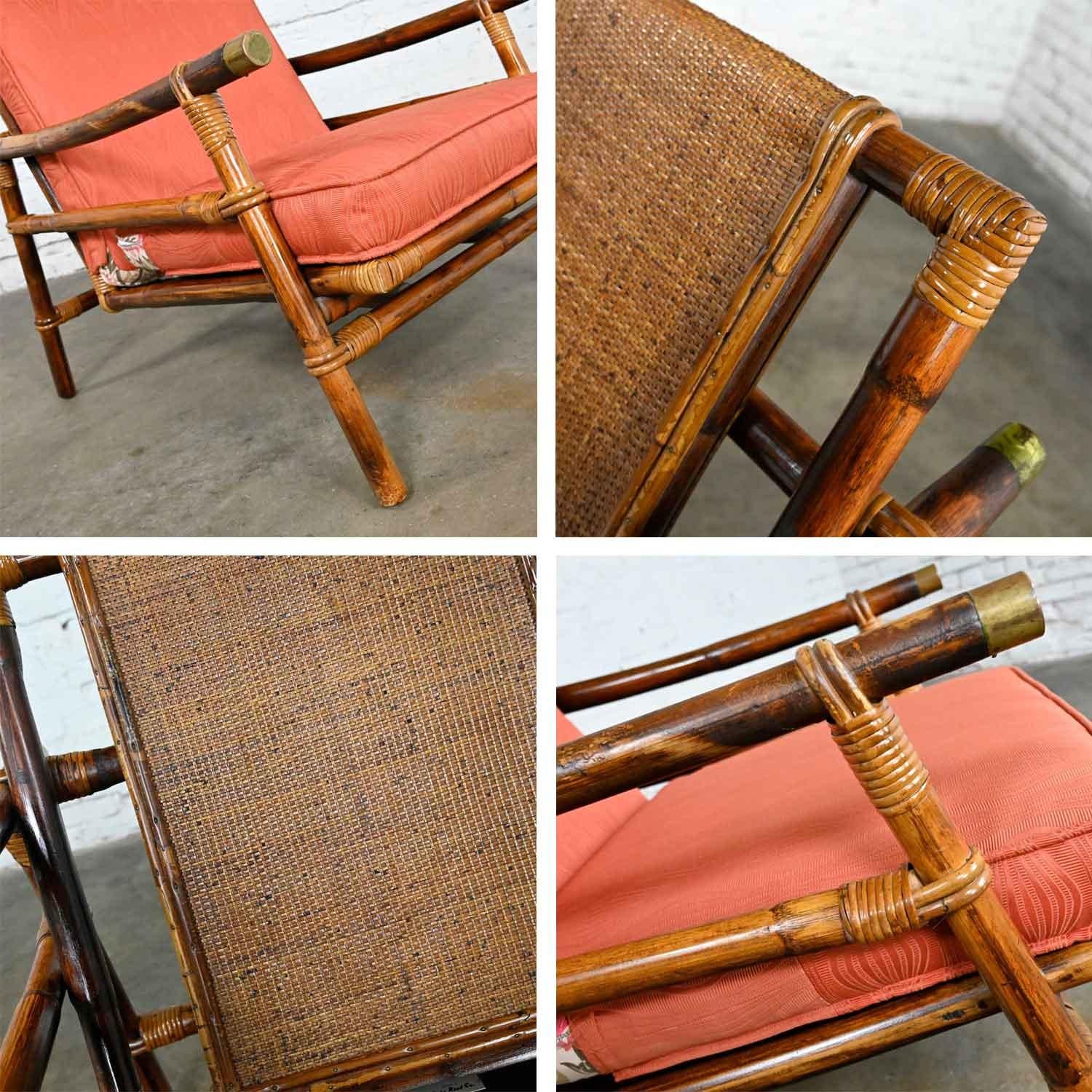 Ficks Reed Rattan Campaign Style Far Horizons Lounge Chair by John Wisner 7
