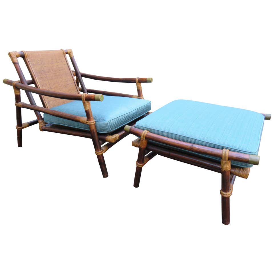 Pair of Ficks Reed Bamboo Lounge Chairs For Sale at 1stDibs