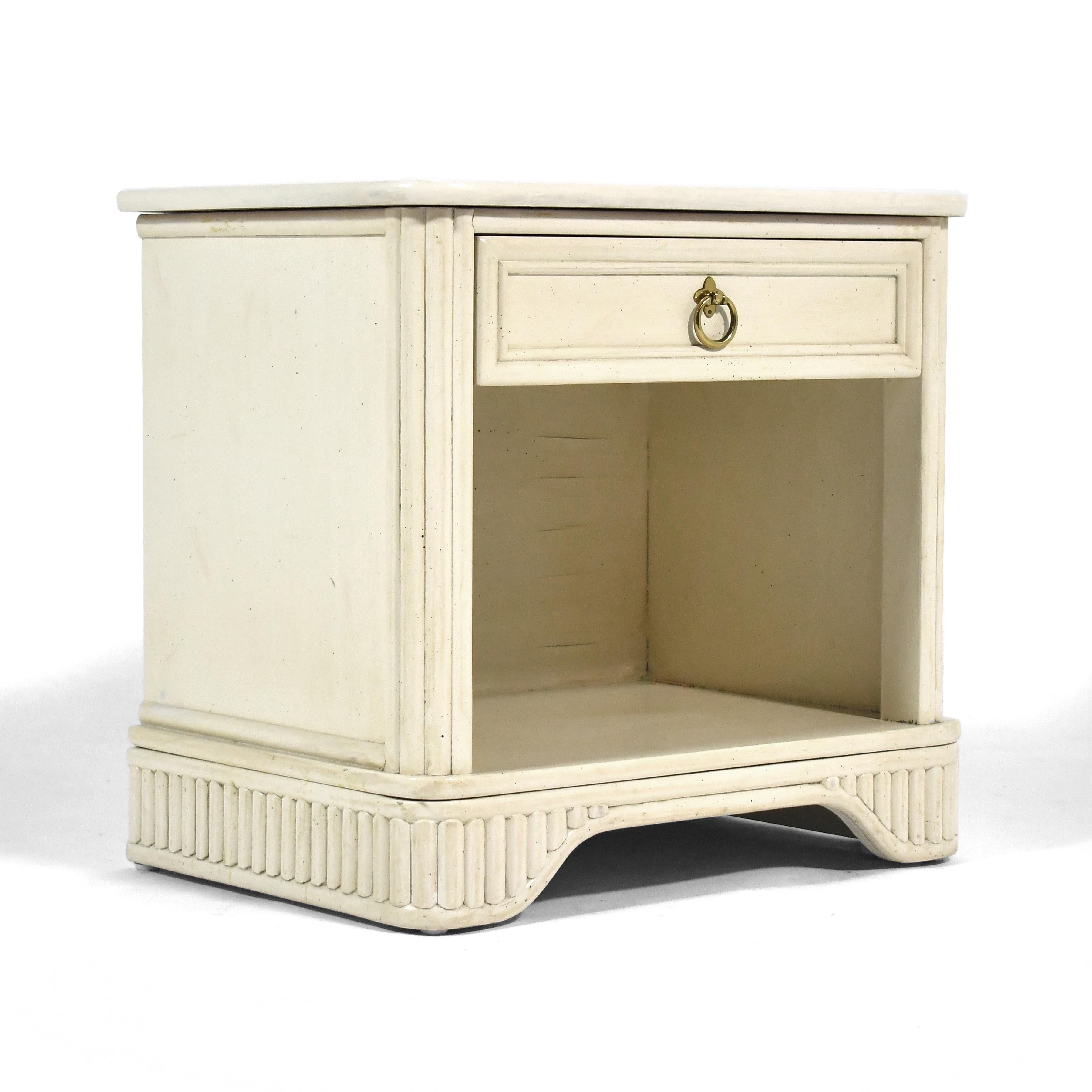 This lovely nightstand by Ficks Reed has a subtle organic modern design is well constructed.
Also available are a pair of matching nightstands.

23