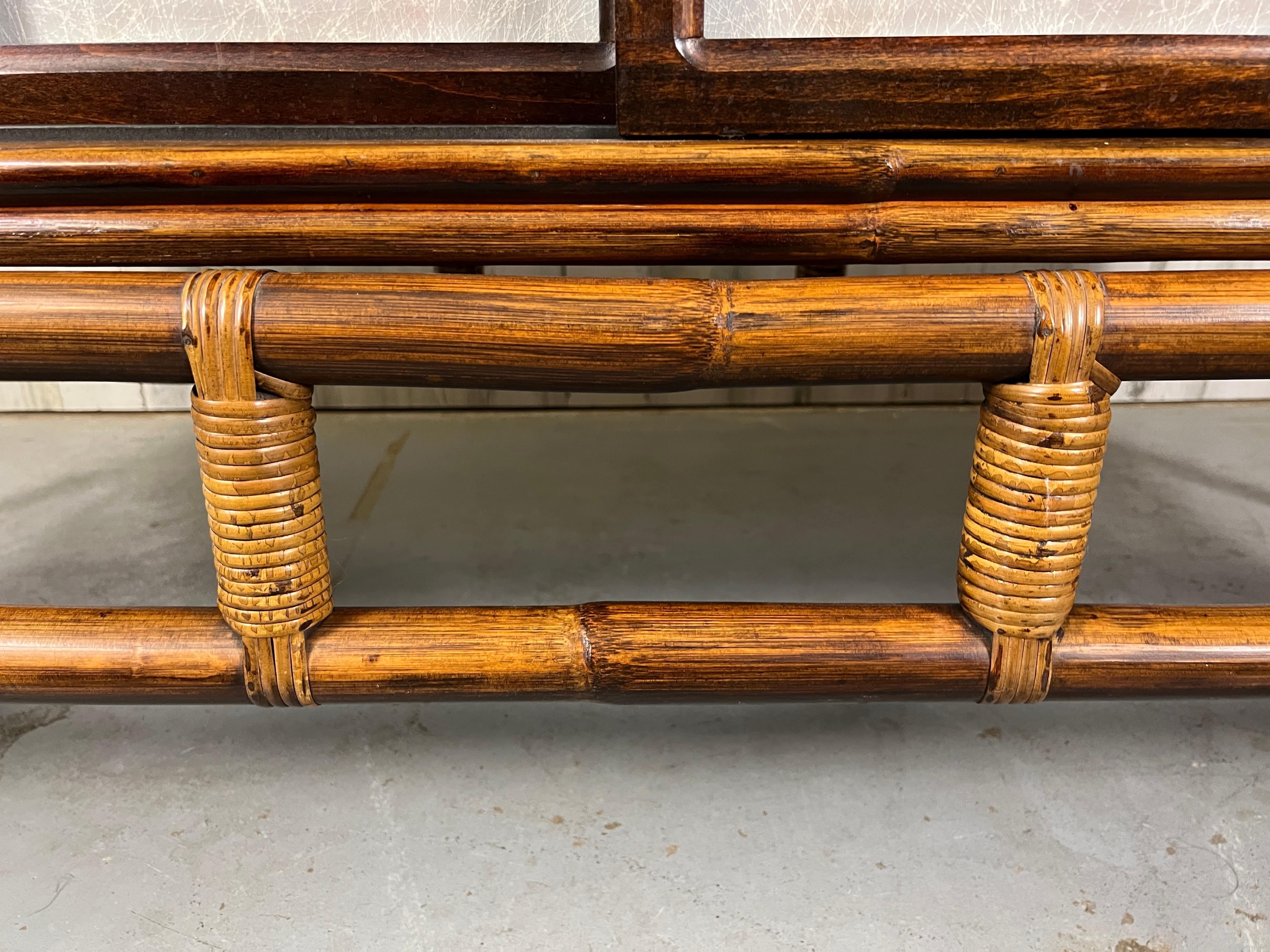 Ficks Reed Rattan & Oak Credenza 1