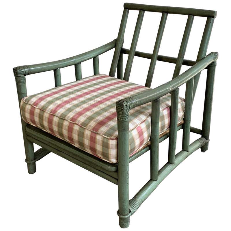 Ficks Reed Rattan Patio Club Chair at 1stDibs