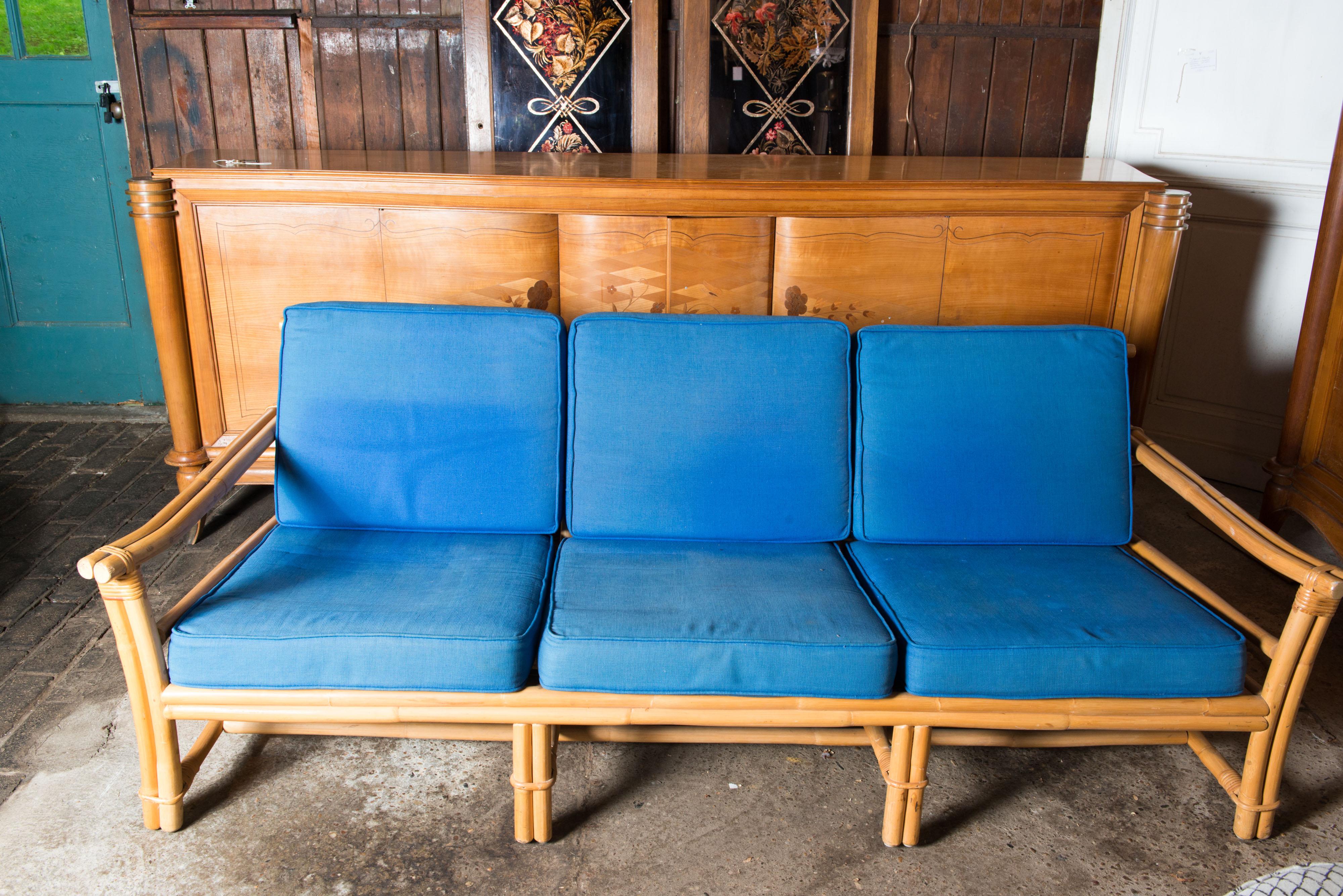 Ficks Reed Rattan Sofa For Sale 5