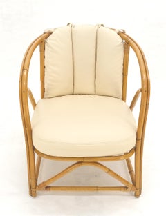 Ficks Reed Style Bamboo Rattan Barrel Back Lounge Chair MINT