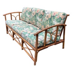 Ficks Reed Style Sofa Patio Furniture Rattan Vintage Sofa Palm Beach