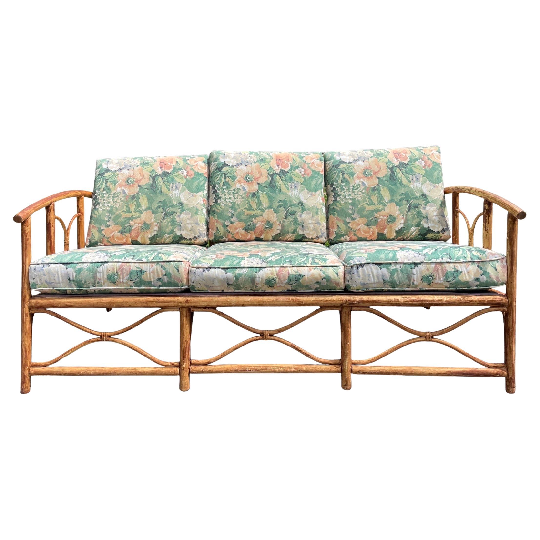 Ficks Reed Style Sofa Patio Möbel Rattan Vintage Sofa Palm Beach