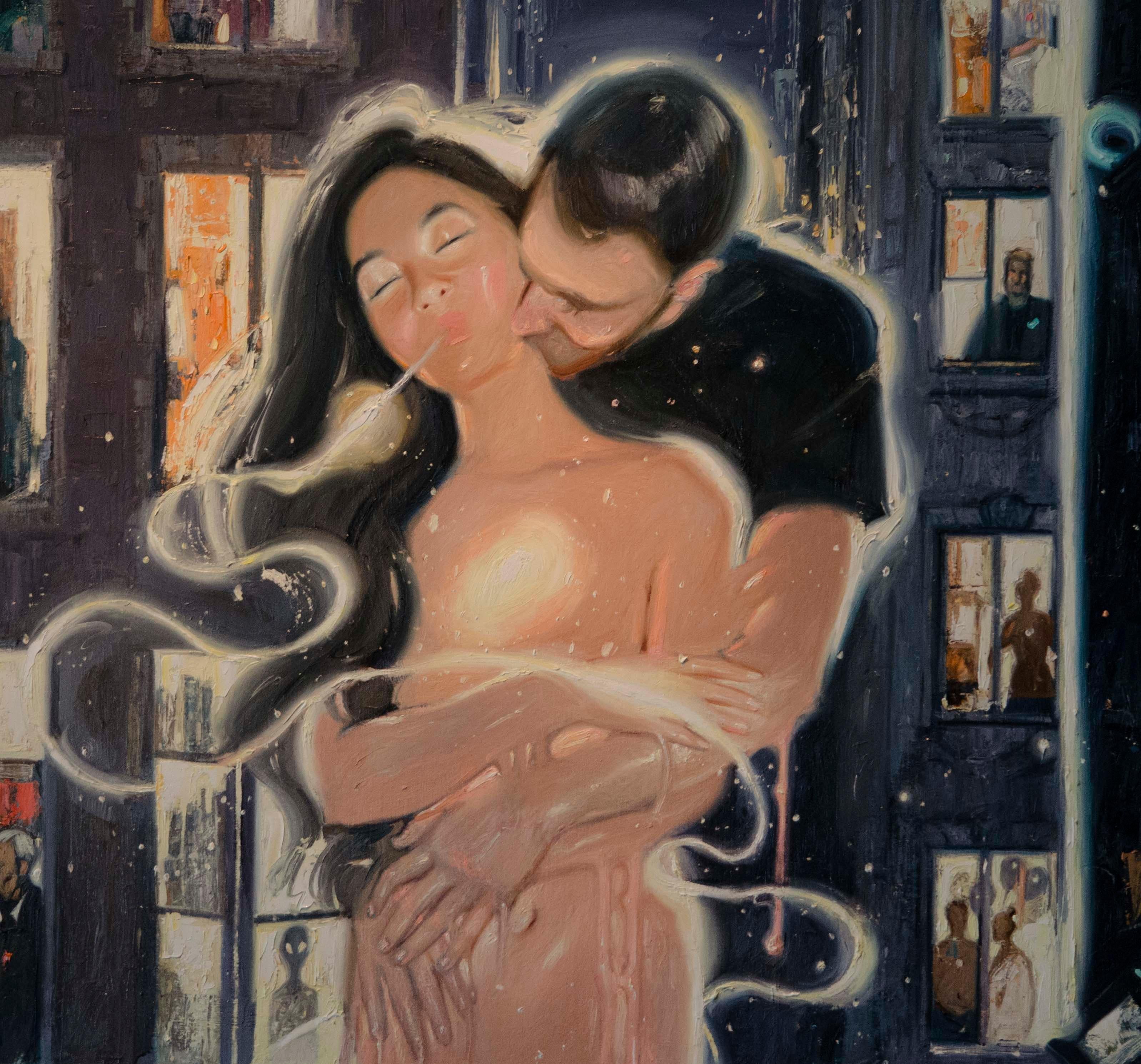 L;amour et Lumiere - Painting by Fidan Kim