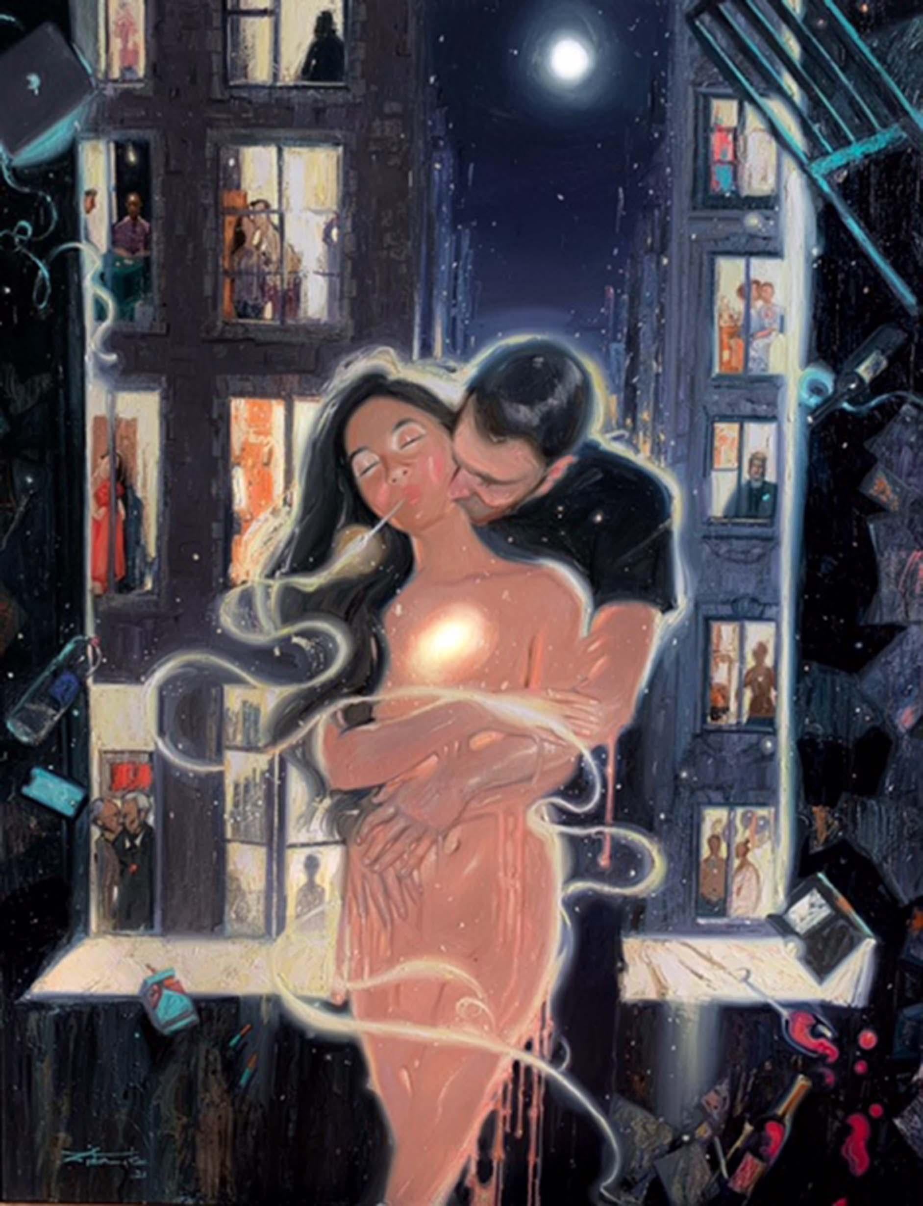 Fidan Kim Figurative Painting - L;amour et Lumiere