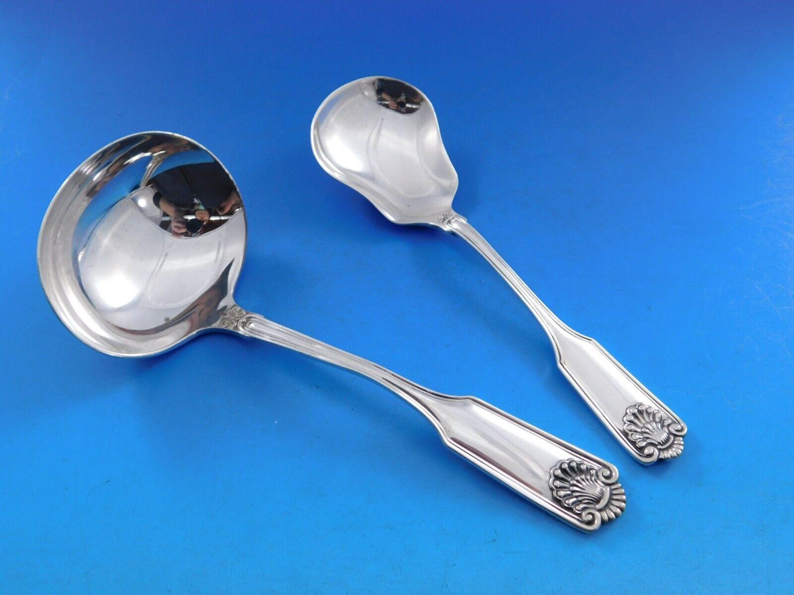 Fiddle Shell by Frank Smith Sterling Silver Flatware Set Service 64 pcs Dinner For Sale 3