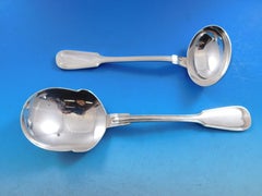 Juego de Cubiertos de Plata Fiddle Thread 800 Servicio de Cena 28 piezas en total