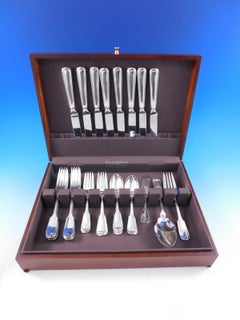 Fiddle Thread von Frank Smith Sterling Silber Besteck für 8 Abendessen 36 Teile