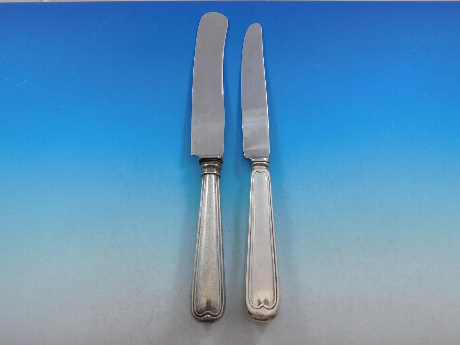 Fiddle Thread German 800 Silver Flatware Set Service 65 Pieces Dinner 2