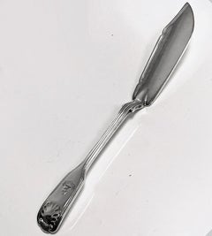 Fiddle Thread Shell Silver Butter Knife London 1841