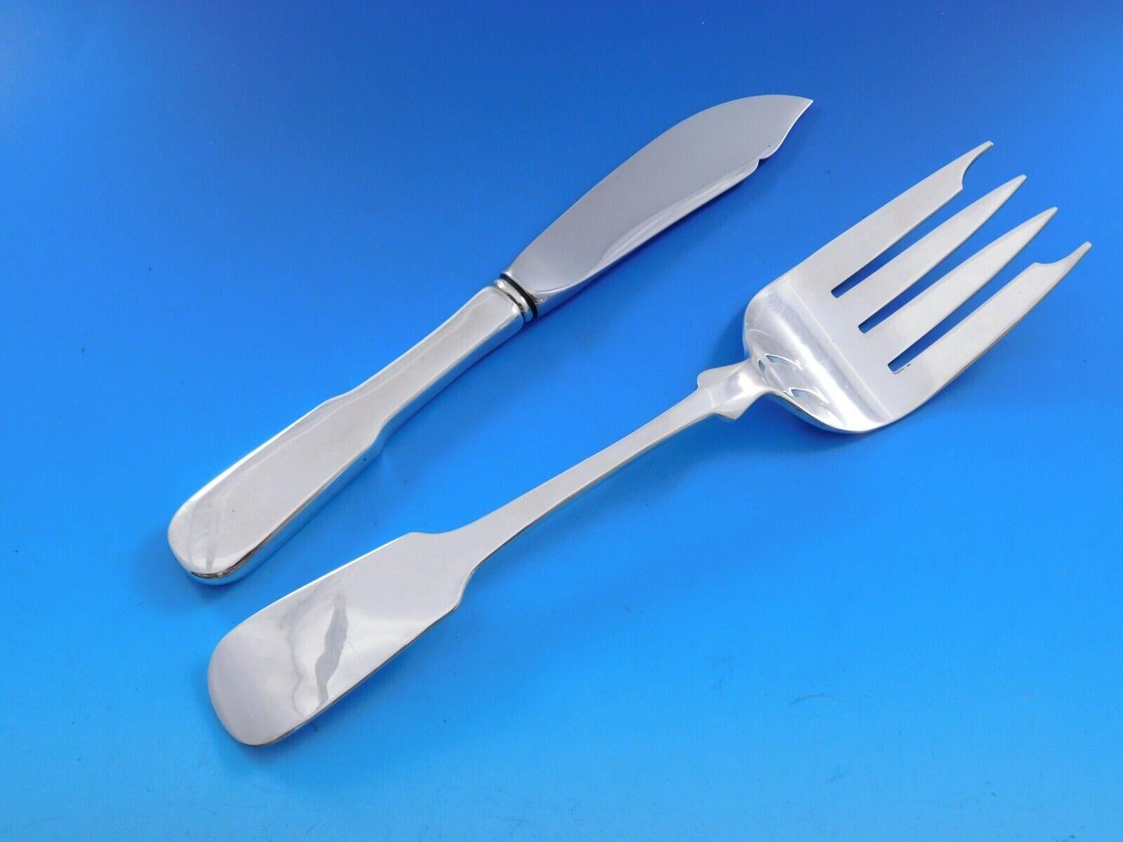 Service d'argenterie sterling Fiddleback par Old Newbury Crafters, 62 pièces en vente 3