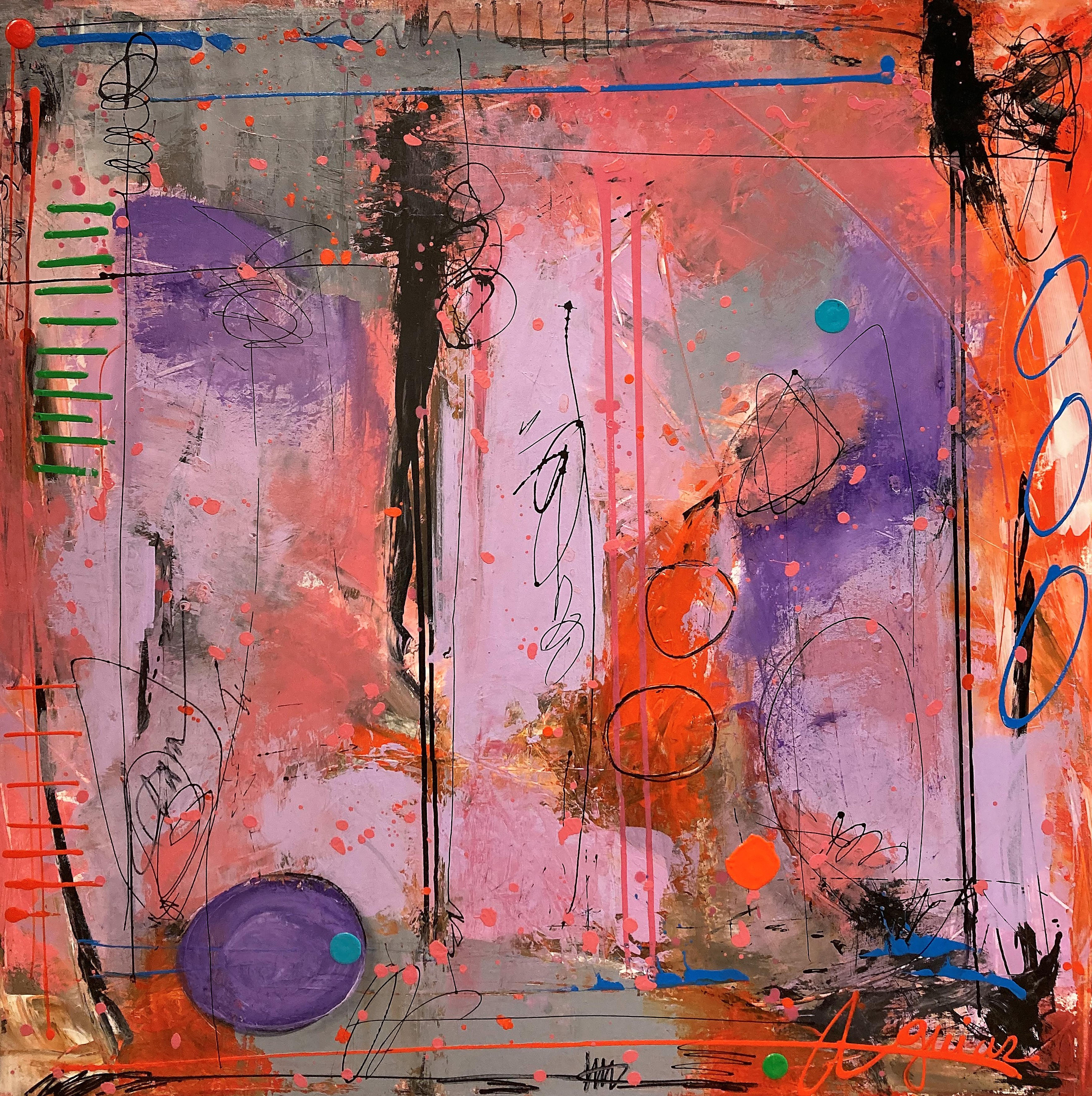 Fidel Aguiar Abstract Painting - Pretty As, As Pretty Does
