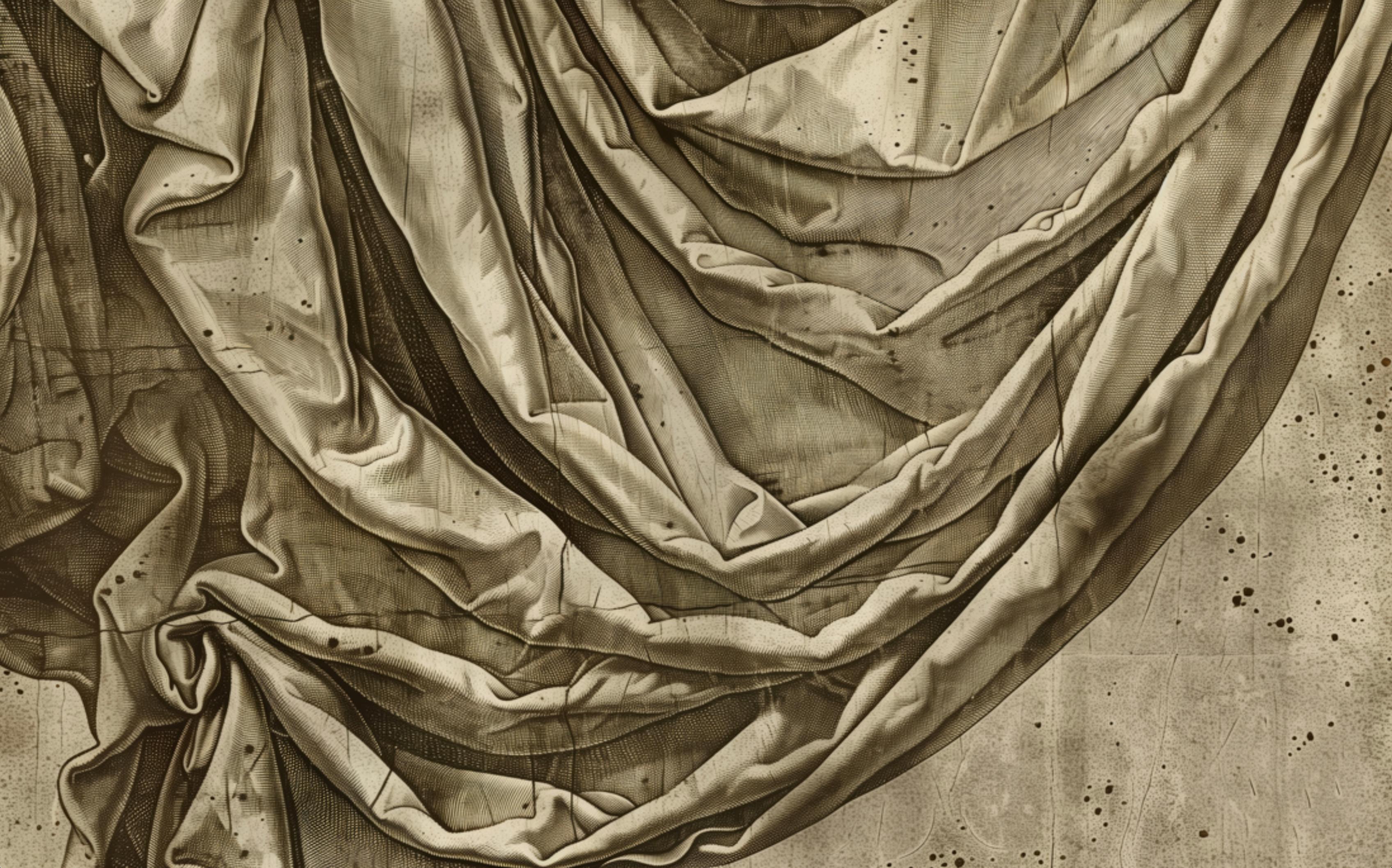 Color Photograph Fidel Santos - Gravure sur rideau