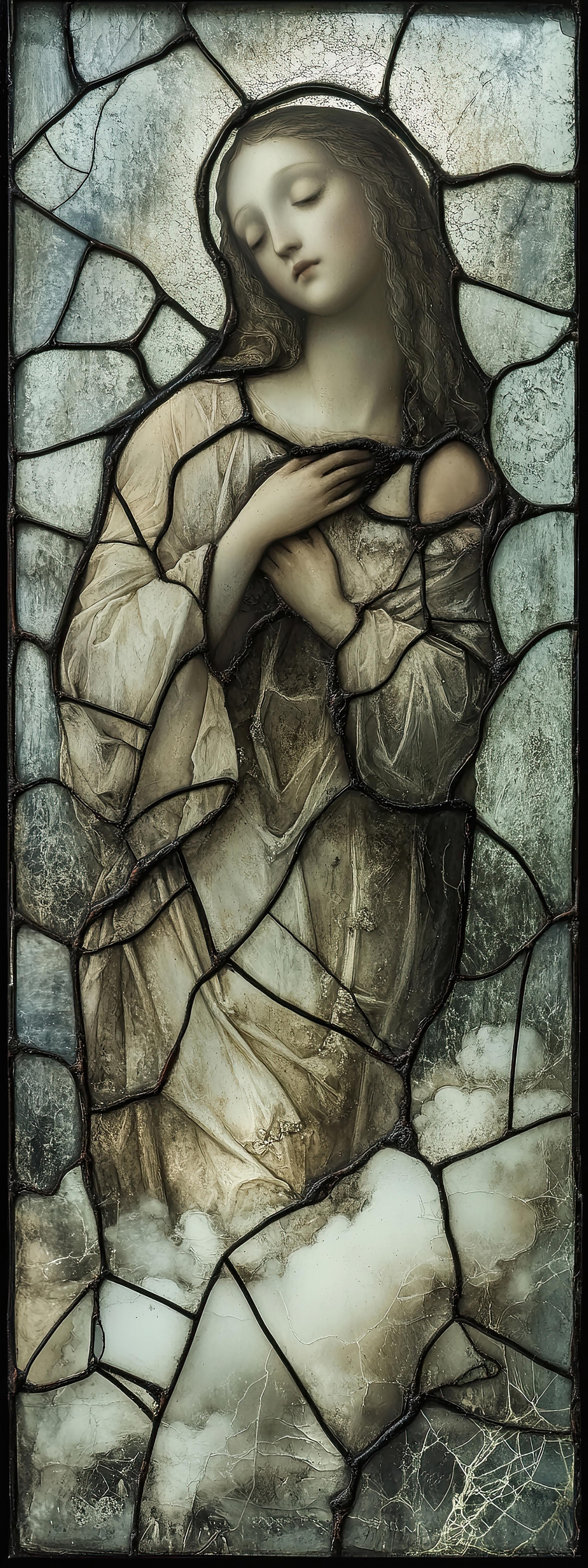 Fidel Santos Color Photograph - Santa María Magdalena en Vidrio
