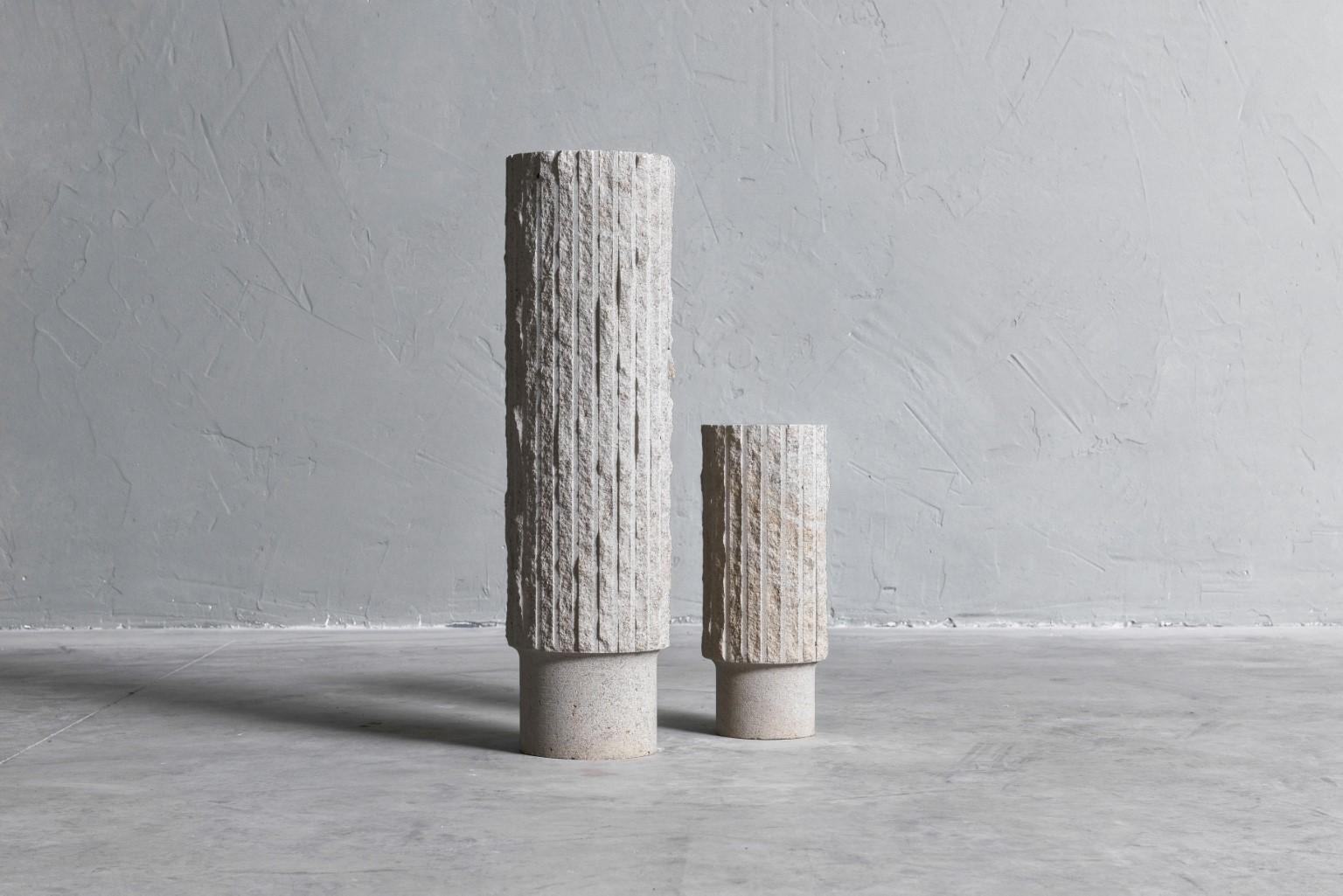 Modern Fidèle Pair of Vases by Frederic Saulou