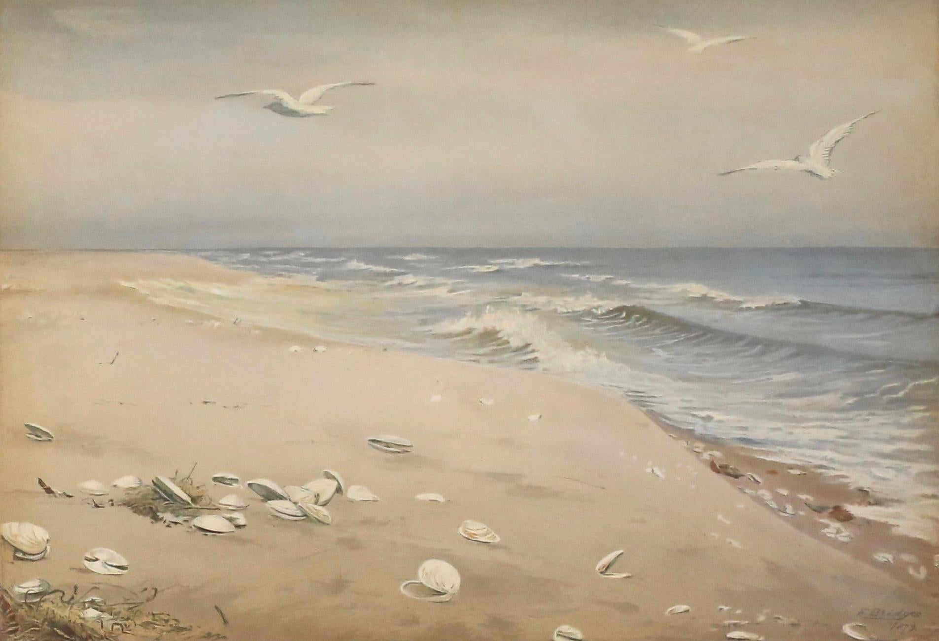 Seascape by Fidelia Bridges (1834-1923, American)

Fidelia Bridges (1834 - 1923)
Seascape
Chromolithograph on paper
10 1/8 x 14 3/8 inches
Signed in ink, lower right

Fidelia Bridges is known for her exquisitely detailed renderings of flora and
