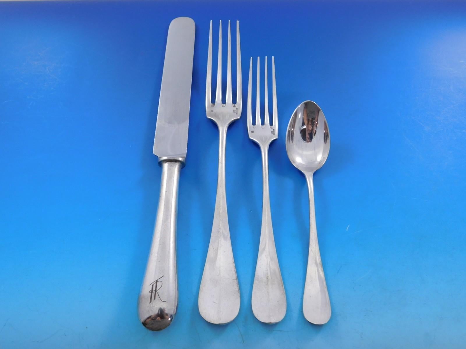 Fidelio by Christofle France Silverplate Flatware Service 12 Set 175 pcs Dinner For Sale 7