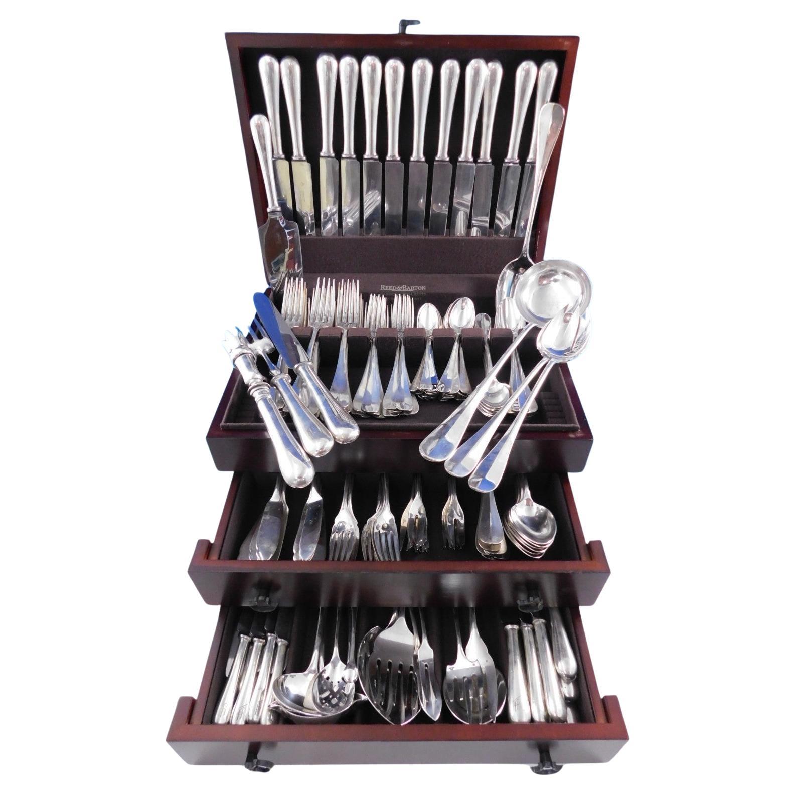 Fidelio by Christofle France Silverplate Flatware Service 12 Set 175 pcs Dinner For Sale