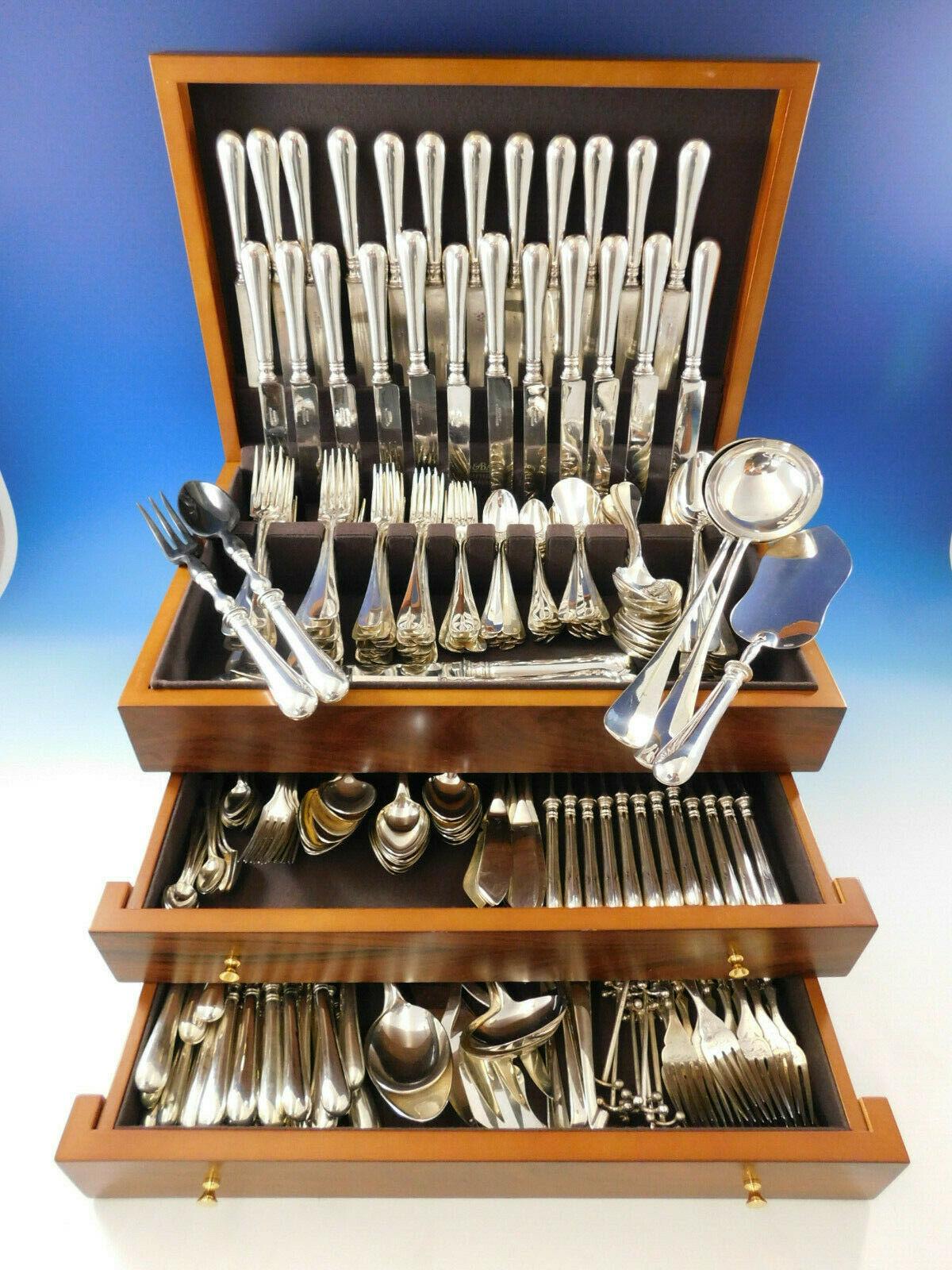 Fidelio by Christofle France Silverplate Flatware Set Service 327 Pcs Dinner In Excellent Condition In Big Bend, WI