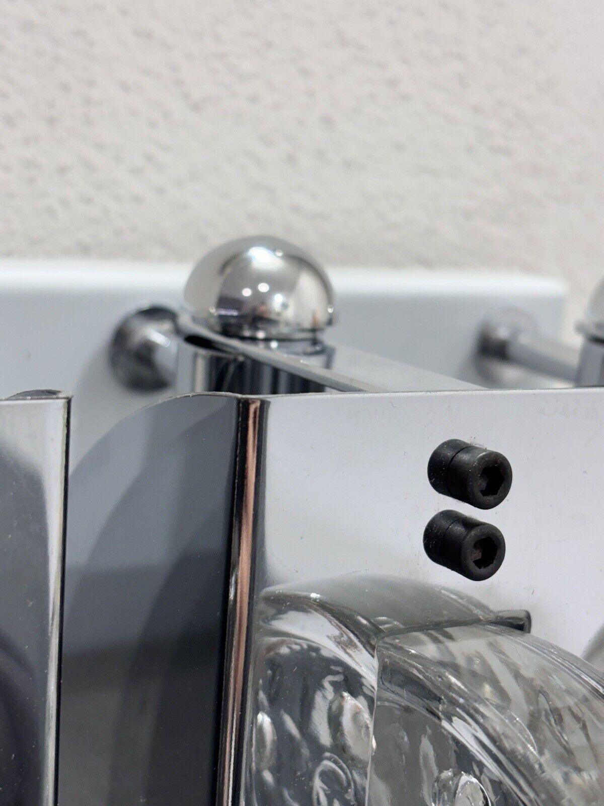 Fidenza Vetraria Paar Wandleuchten 70er Jahre Modernes Design (Stahl) im Angebot