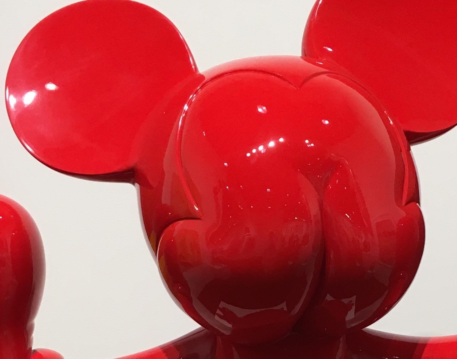 Freaky Mouse (small) - Polished Chrome or Resin - Sculpture by Fidia Falaschetti
