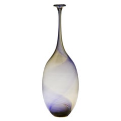 Fidji I, a Unique Bronze & Purple Tall Sculptural Bottle by Kjell Engman
