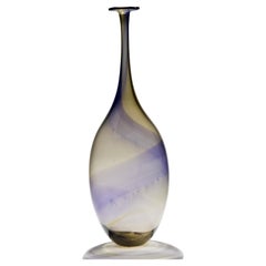 Fidji III, a Unique Bronze & Purple Tall Sculptural Bottle by Kjell Engman
